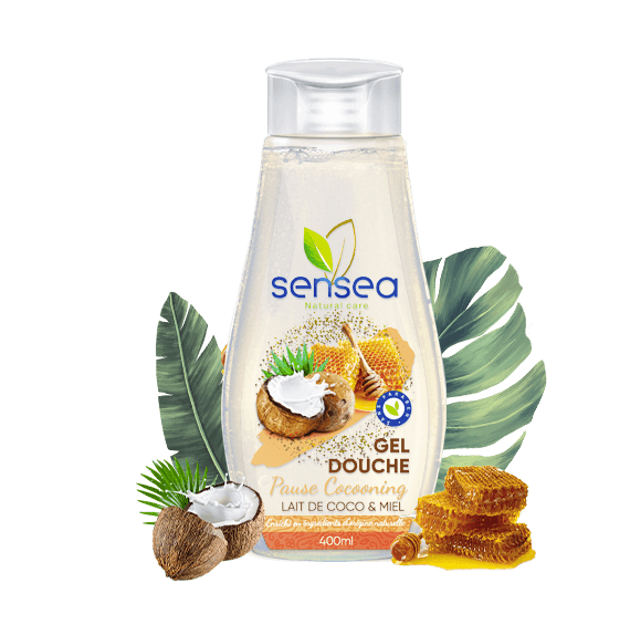 Gel Douche Noix de coco & miel pour Cheveux et Corps